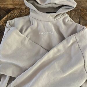 Men’s 2X- Fear of God Essentials Light Gray Hoodie